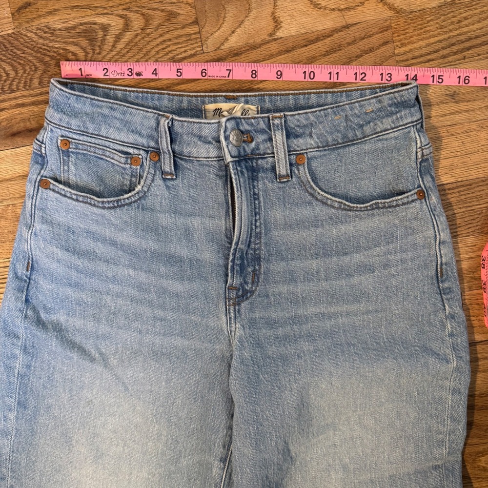 Madewell Curvy Perfect Vintage Wide-Leg Crop Jean Light Wash Raw Hem 28 - Picture 3 of 8